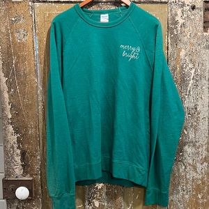 Frank Regards Merry & Bright embroidered sweatshirt